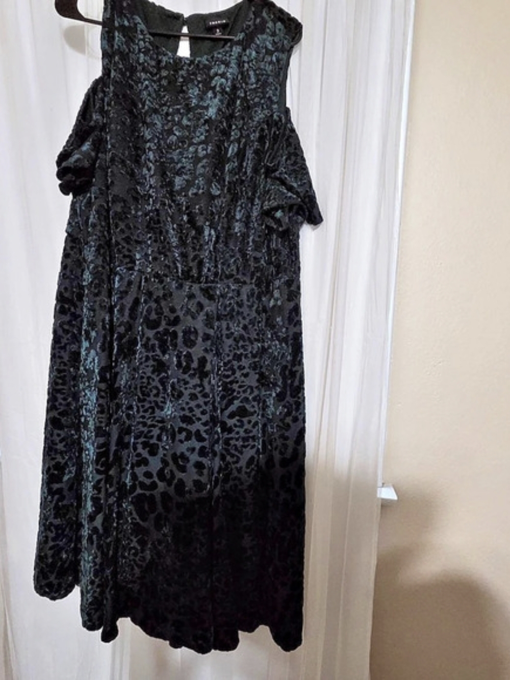 TORRID Velvet Leopard Cold Shoulder Midi Dress